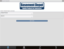 Tablet Screenshot of basementdepot.com